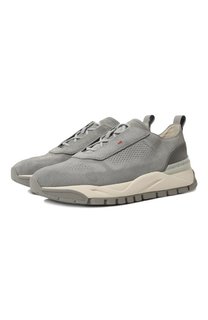 Замшевые кроссовки Santoni