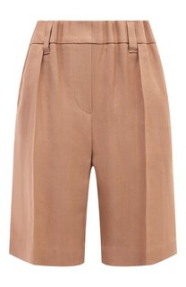 Шорты из вискозы и льна Brunello Cucinelli