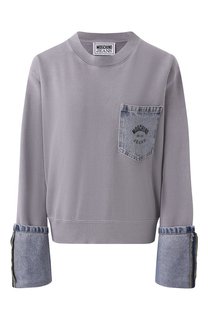 Хлопковый свитшот M05CH1NO Jeans