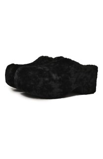 Меховые клоги Dries Van Noten