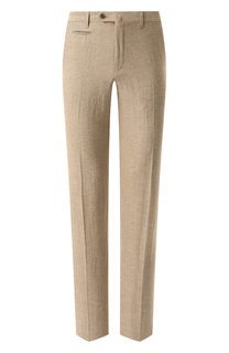Брюки из шерсти и льна Corneliani