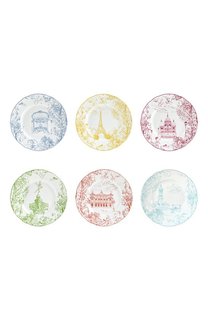 Набор из шести салатных тарелок Tout Paris Bernardaud
