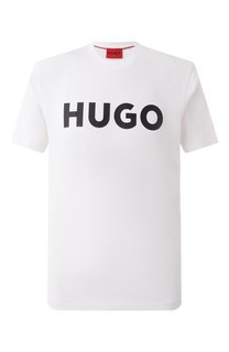 Хлопковая футболка HUGO