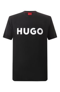 Хлопковая футболка HUGO