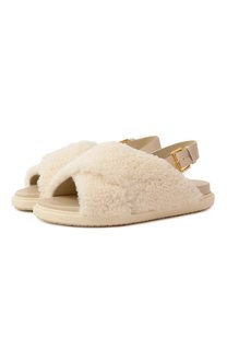 Сандалии Fussbett из овчины Marni