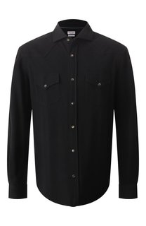 Хлопковая рубашка Brunello Cucinelli