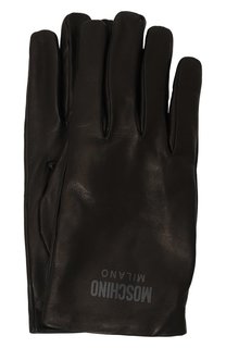 Кожаные перчатки Moschino