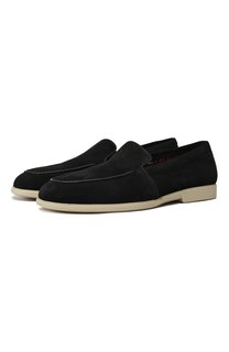 Замшевые лоферы Santoni