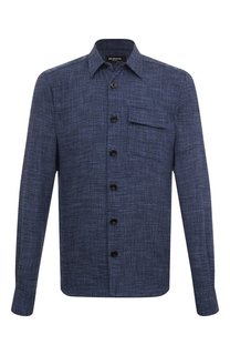 Рубашка из шерсти и шелка Kiton