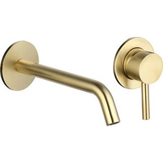 Смеситель для раковины AQUAme Siena встраиваемый, шлифованное золото (AQM6215BG)