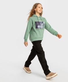 Джинсы утепленные прямые Regular fit черные детские Button Blue