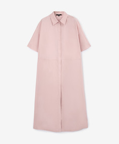 Платье макси рубашечного кроя с оригинальной спинкой розовое GLVR