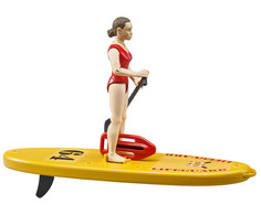 Фигурка спасателя с SUP Board доской Bruder