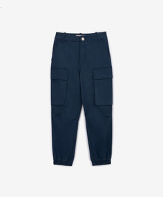 Джоггеры с карго-карманами синие Gulliver Select