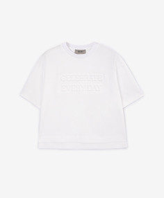 Футболка трикотажная с надписью белая Gulliver Select