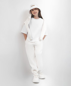 Брюки спортивные трикотажные белые Gulliver Select