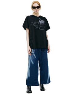 Хлопковая футболка с принтом Yohji Yamamoto