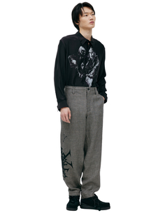 Серые брюки с логотипом Yohji Yamamoto