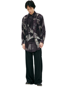Шелковая рубашка с монопринтом Yohji Yamamoto