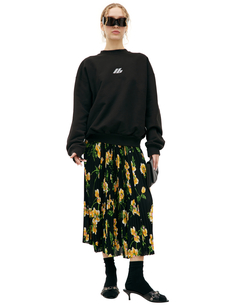 Черный свитшот с логотипом Balenciaga