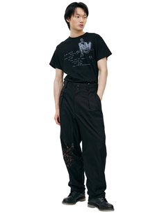 Брюки с анималистичным принтом Yohji Yamamoto