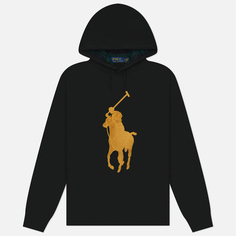 Мужская толстовка Polo Ralph Lauren The RL Fleece Big Pony Hoodie, цвет чёрный, размер L
