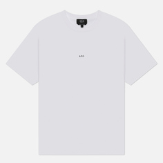Мужская футболка A.P.C. Boxy Micro Logo GOTS, цвет белый, размер XXL