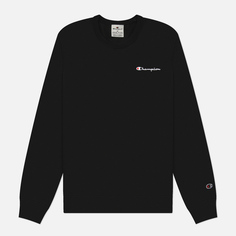 Мужская толстовка Champion Small Logo Fleece Crew Neck, цвет чёрный, размер XXL