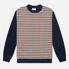 Мужская толстовка Aquascutum Active Club Check Crewneck, цвет синий, размер XXL