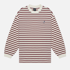 Мужской лонгслив Kangol Stripe, цвет бордовый, размер M