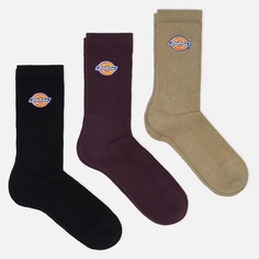 Комплект носков Dickies 3-Pack Valley Grove, цвет комбинированный, размер 43-46 EU