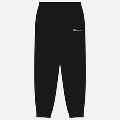 Мужские брюки Champion Small Logo Fleece Rib Cuff, цвет чёрный, размер M