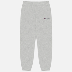 Мужские брюки Champion Small Logo Fleece Cuffed Joggers, цвет серый, размер L