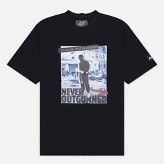 Мужская футболка Peaceful Hooligan Never Outgunned, цвет чёрный, размер XXXL