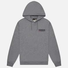 Мужская толстовка Napapijri Kasba Hoodie Winter, цвет серый, размер L