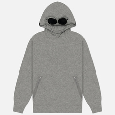 Мужская толстовка C.P. Company Diagonal Raised Fleece Goggle Hooded, цвет серый, размер L