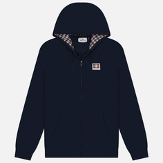 Мужская толстовка Aquascutum Active Patch Full Zip Raglan Hoodie, цвет синий, размер XL