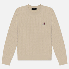 Женский свитер Kangol Classic Logo, цвет бежевый, размер M