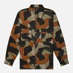 Мужская рубашка Dickies Camo Canvas Work, цвет зелёный, размер M