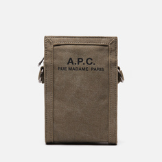 Сумка A.P.C. Recuperation Neck Pouch, цвет оливковый