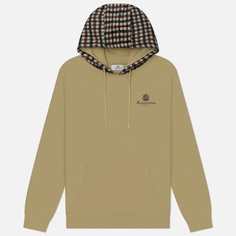 Мужская толстовка Aquascutum Active Club Check Merino Hoodie, цвет бежевый, размер XL
