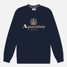 Мужская толстовка Aquascutum Active Big Logo Raglan, цвет синий, размер L