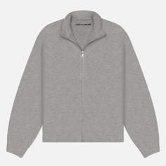 Мужской свитер MKI Miyuki-Zoku Mohair Blend Knit Track Jacket, цвет серый, размер M
