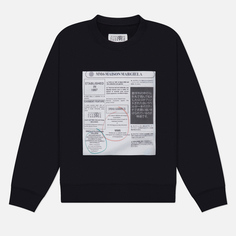 Мужская толстовка Maison Margiela MM6 Newspaper Print, цвет чёрный, размер M
