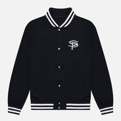 Мужская куртка бомбер SOPHNET. Compact Double Knit SP Logo Varsity, цвет чёрный, размер M