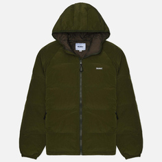 Мужской пуховик Butter Goods Hooded Puffer, цвет оливковый, размер XL