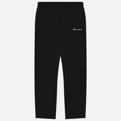 Мужские брюки Champion Small Logo Straight Hem Pro Jersey, цвет чёрный, размер XL