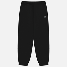 Мужские брюки Champion C Logo Fleece Baggy Joggers, цвет чёрный, размер M