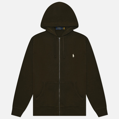 Мужская толстовка Polo Ralph Lauren Loopback Fleece Full-Zip Hoodie, цвет оливковый, размер XL