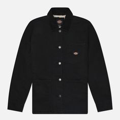 Женская куртка ветровка Dickies Duck Canvas Lined Chore Coat, цвет чёрный, размер S